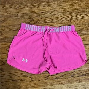LIGHTLY WORN | Under Armour Women's Pink Athletic Shorts